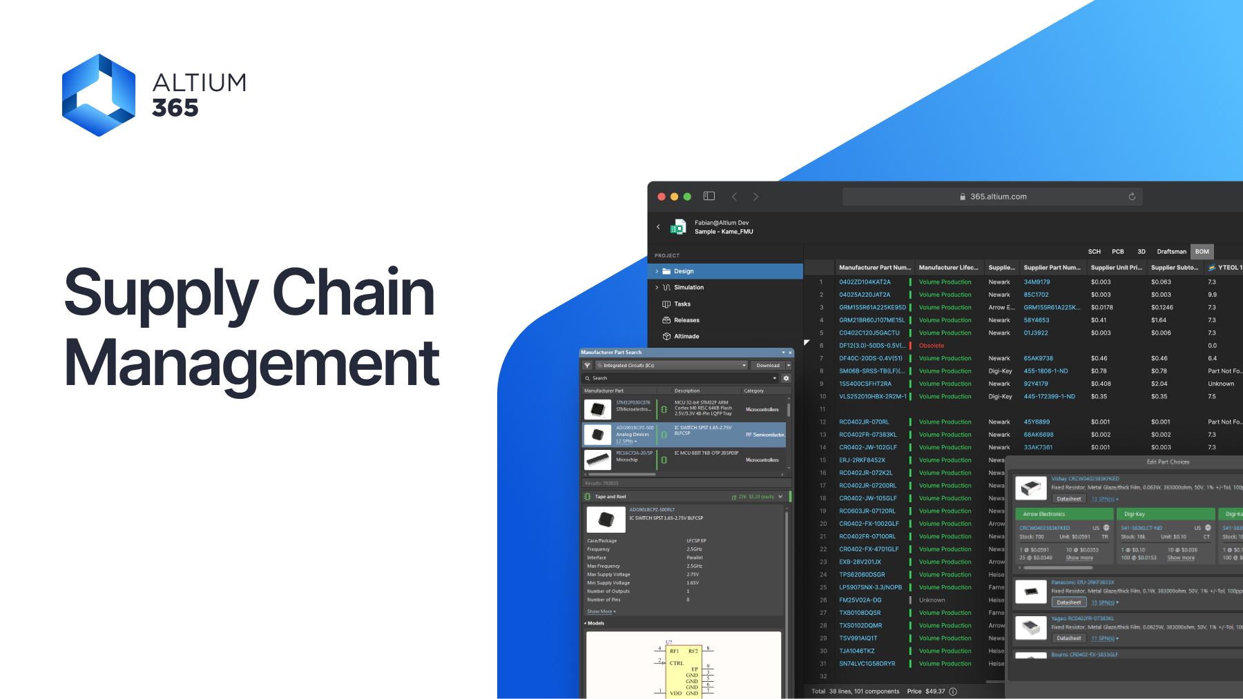 Altium 365 Supply Chain Management | Streamline PCB Procurement